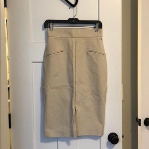 Khaki pencil skirt